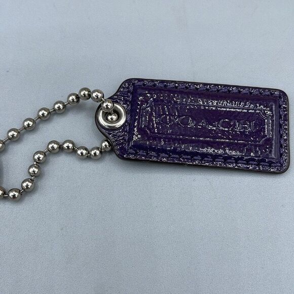 Coach purple patent leather handbag tag - Picture 1 of 5